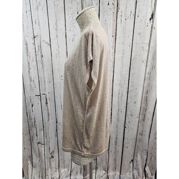 Women's L/XL Coco + Carmen Beige Batwing Beige Lace Detail Blouse Shirt Top - Picture 6 of 10